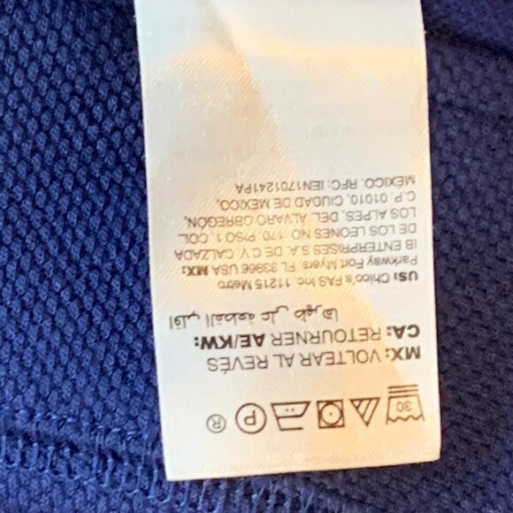 Chico's Flared Dress/Career Pants  Grommet Accent Sz 1R/US 8R Blue #97E - Picture 11 of 11